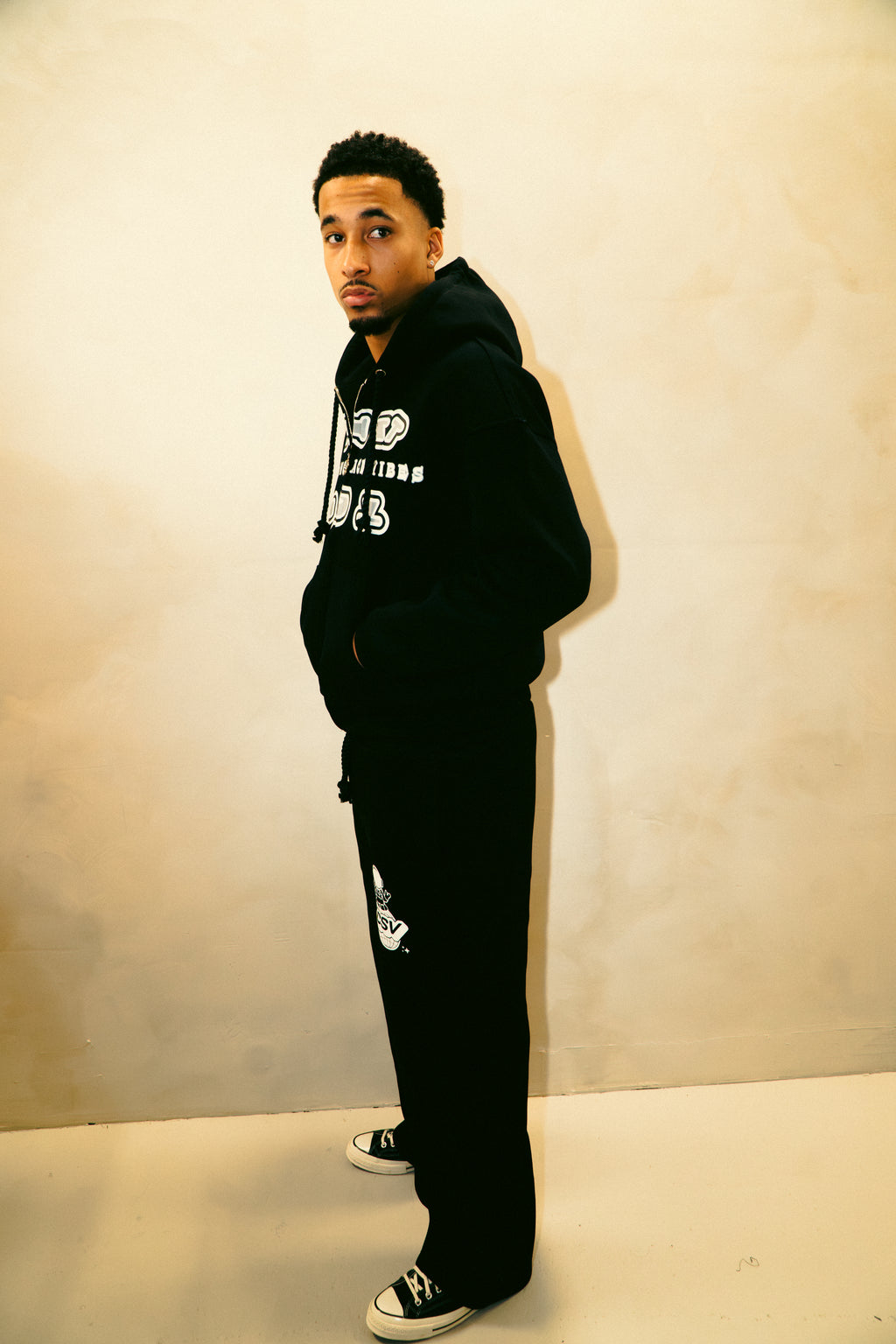 Black tracksuit bottoms