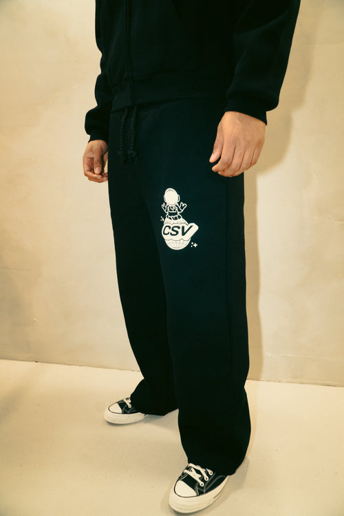 Black tracksuit bottoms