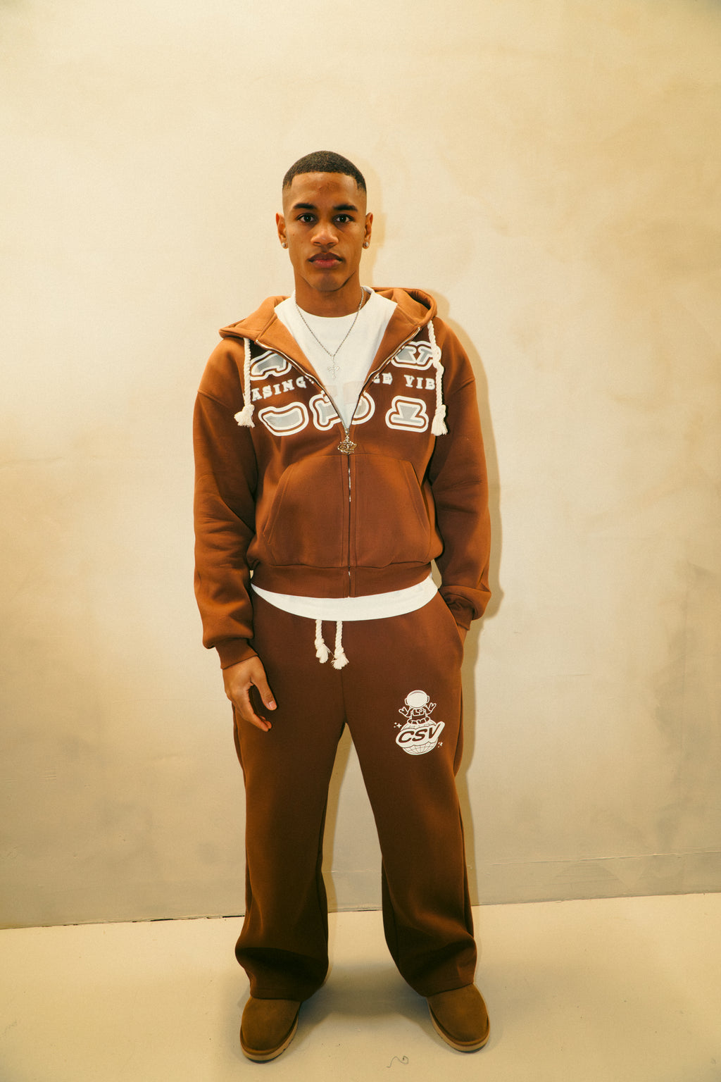 Brown tracksuit bottoms